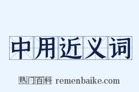 中用近义词是什么意思的图片